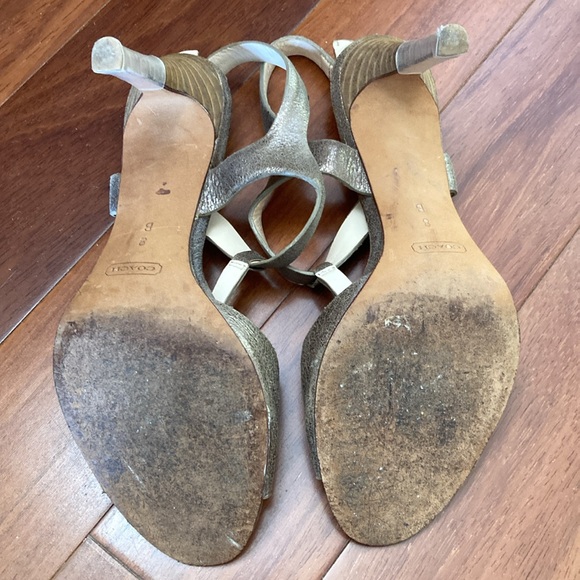 Coach Poppy 3.5 inch heels Sandal Gold - Picture 6 of 12